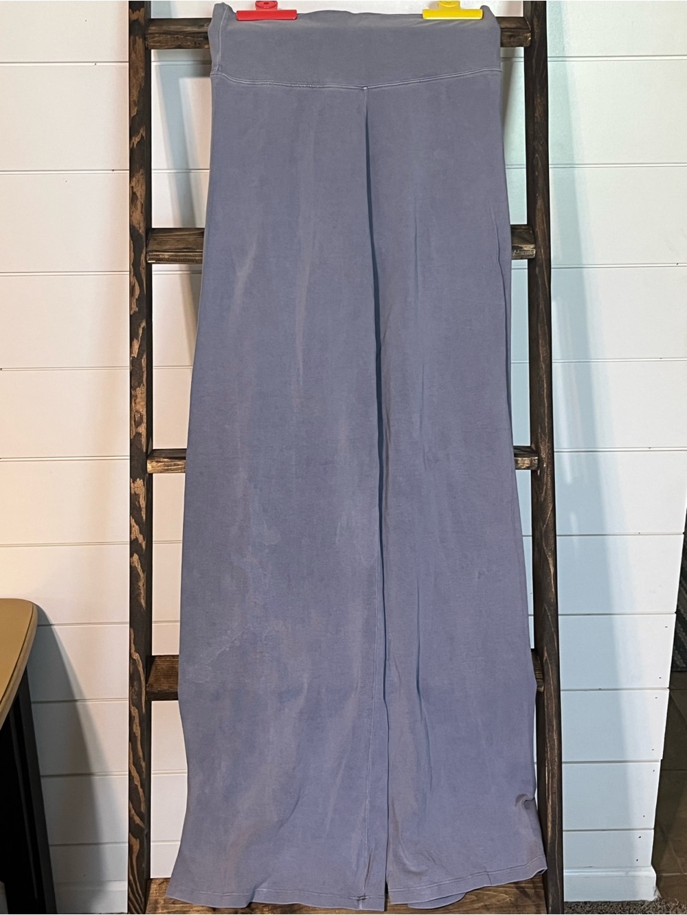 Men's Wide-Leg Sweatpants in Dusty Blue